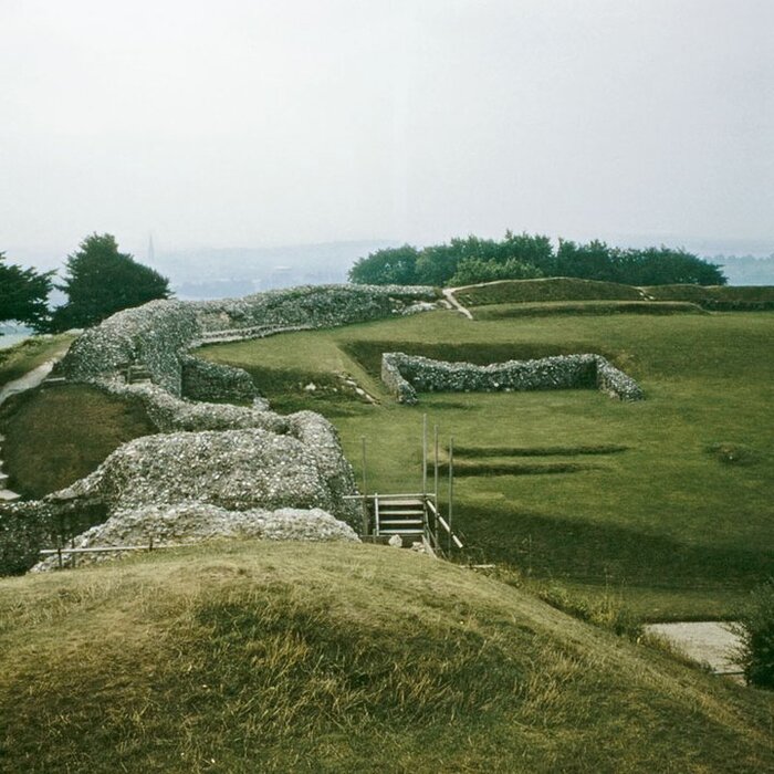 The ruins at Old Sarum, Salisbury, Wiltshire, photographed by Nancy Holt 1969