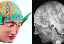 Raking light recupera as cores originais das estatuas gregas