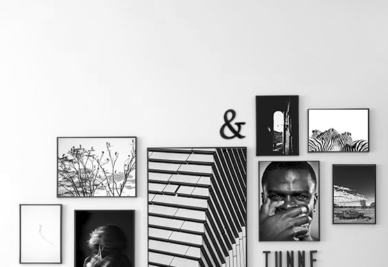 Quadros em preto e branco