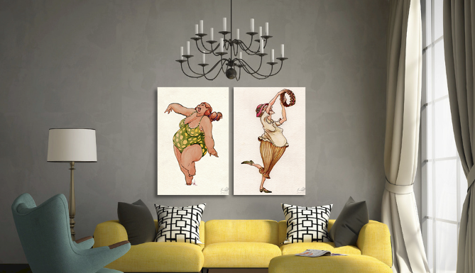 As ilustrações de Rosana Urbes na decoração