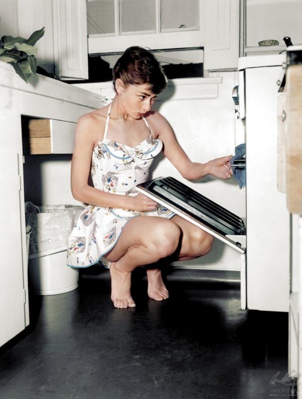Audrey Hepburn Cooking