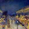 the boulevard montmartre at night 1897 Camille Pissarro