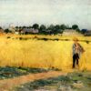 in the wheatfield at gennevilliers 1875 Berthe Morisot